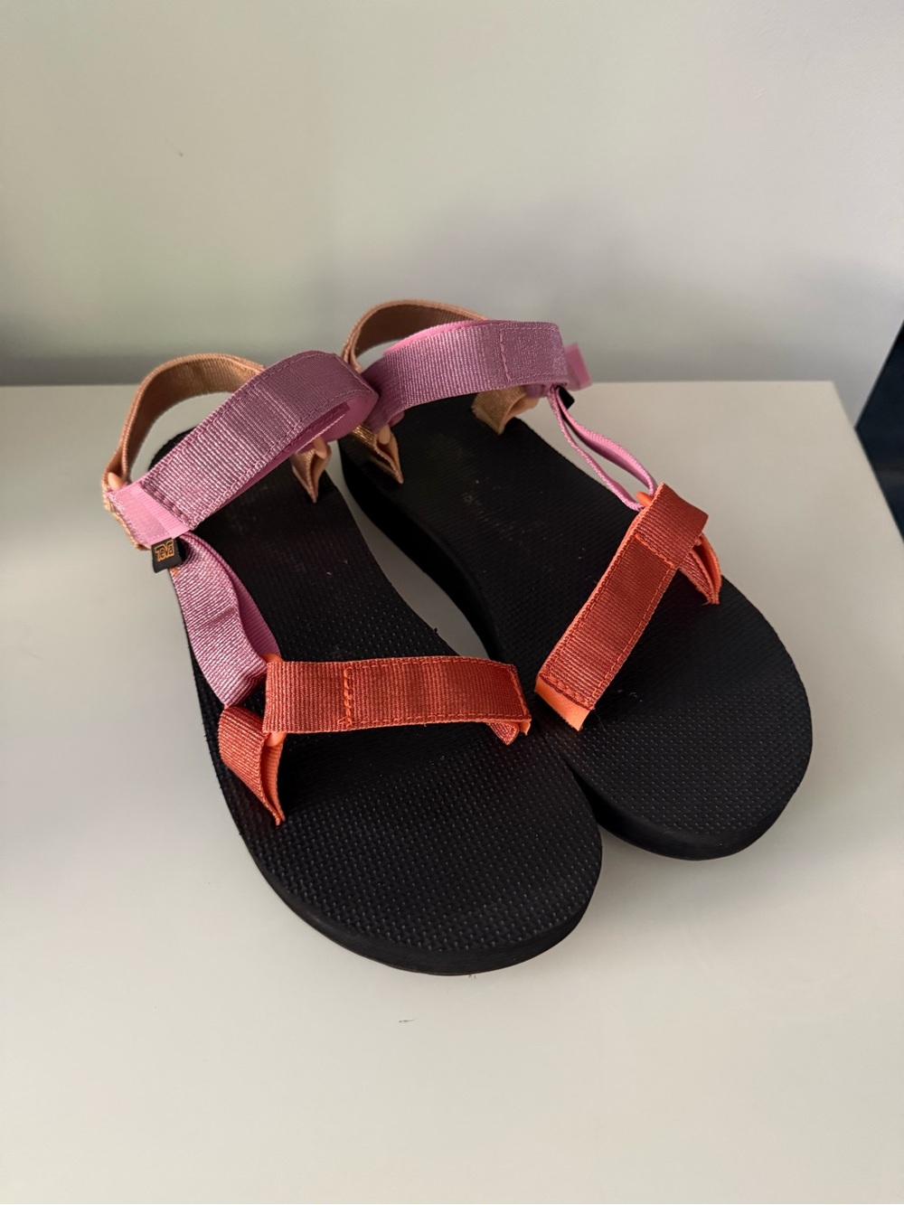 Teva Women's Pink and Orange Midform Universal Sandal